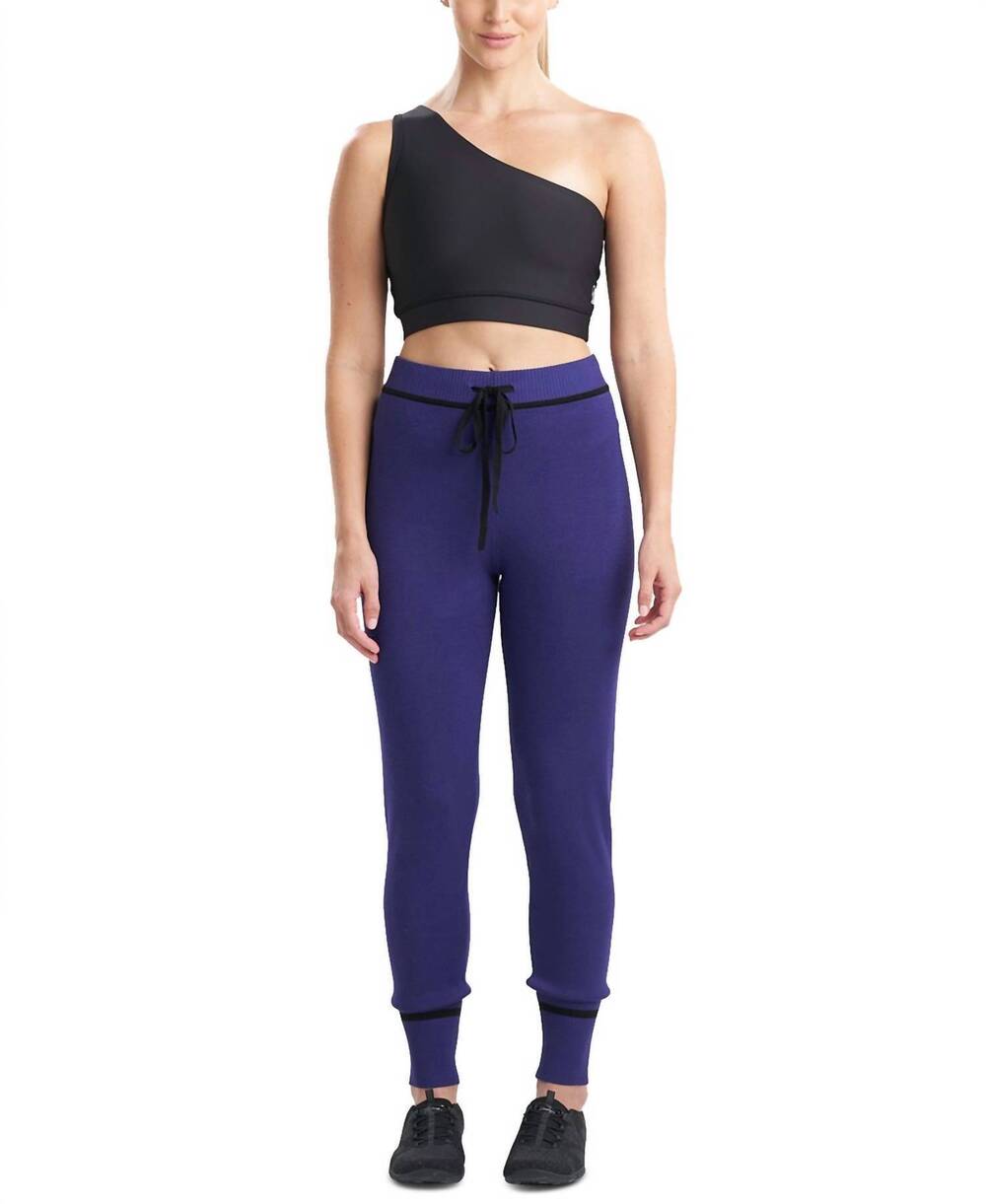 NEW JOSIE NATORI activewear retreat pants in dark violet